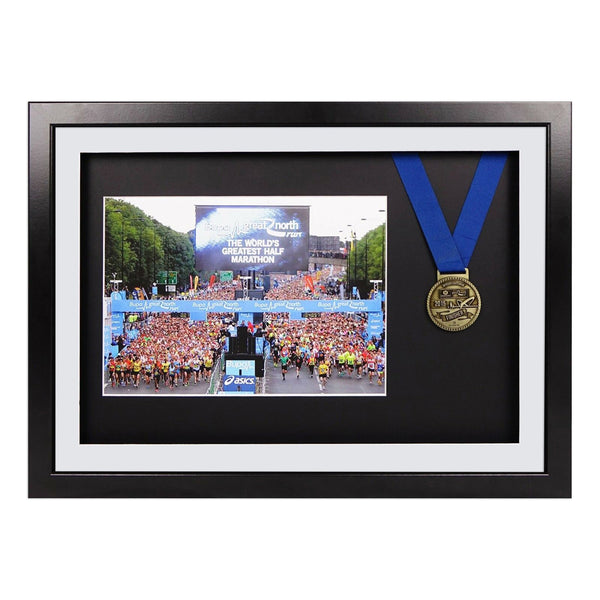 Vivarti Sports Running Swimming Medal Display Frame & A4 Photo Display 35x50cm