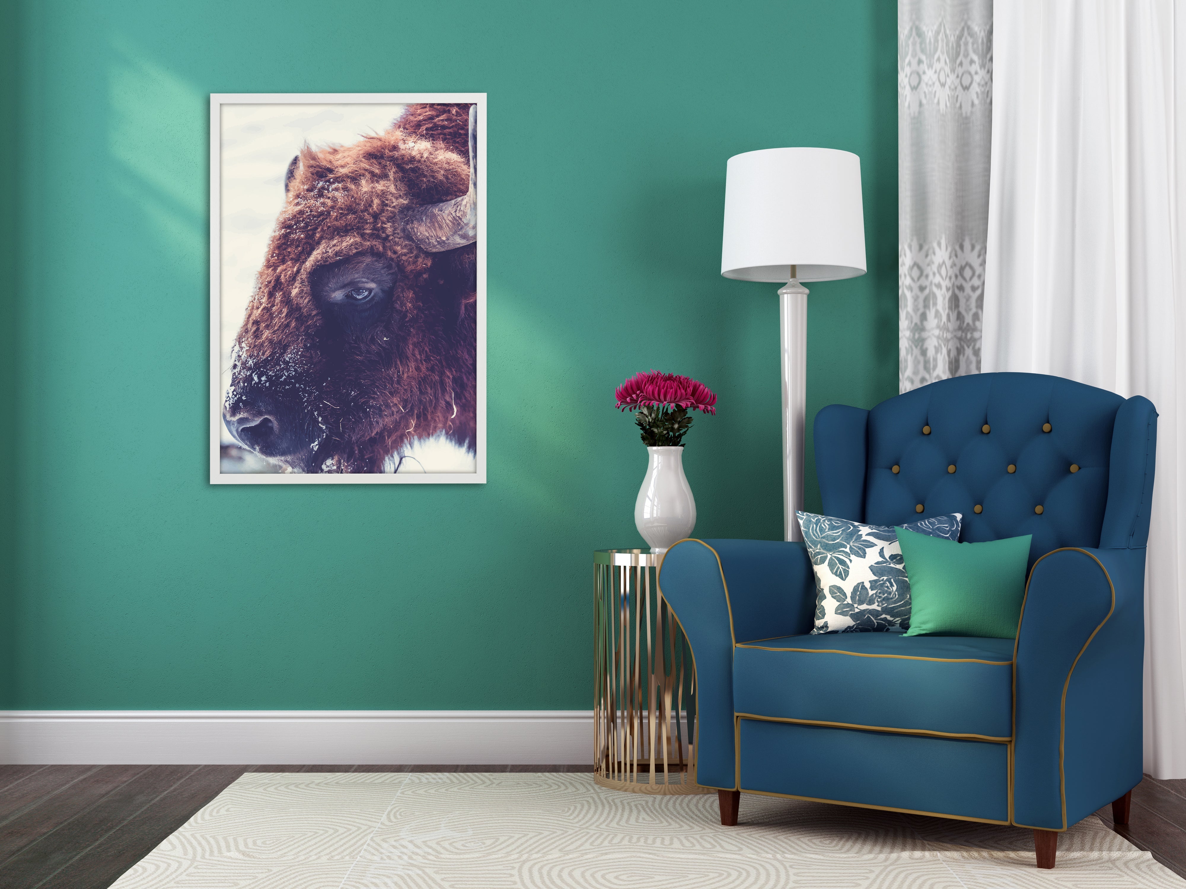 Athena Matt White Thin Block Premium Wood Picture Frame