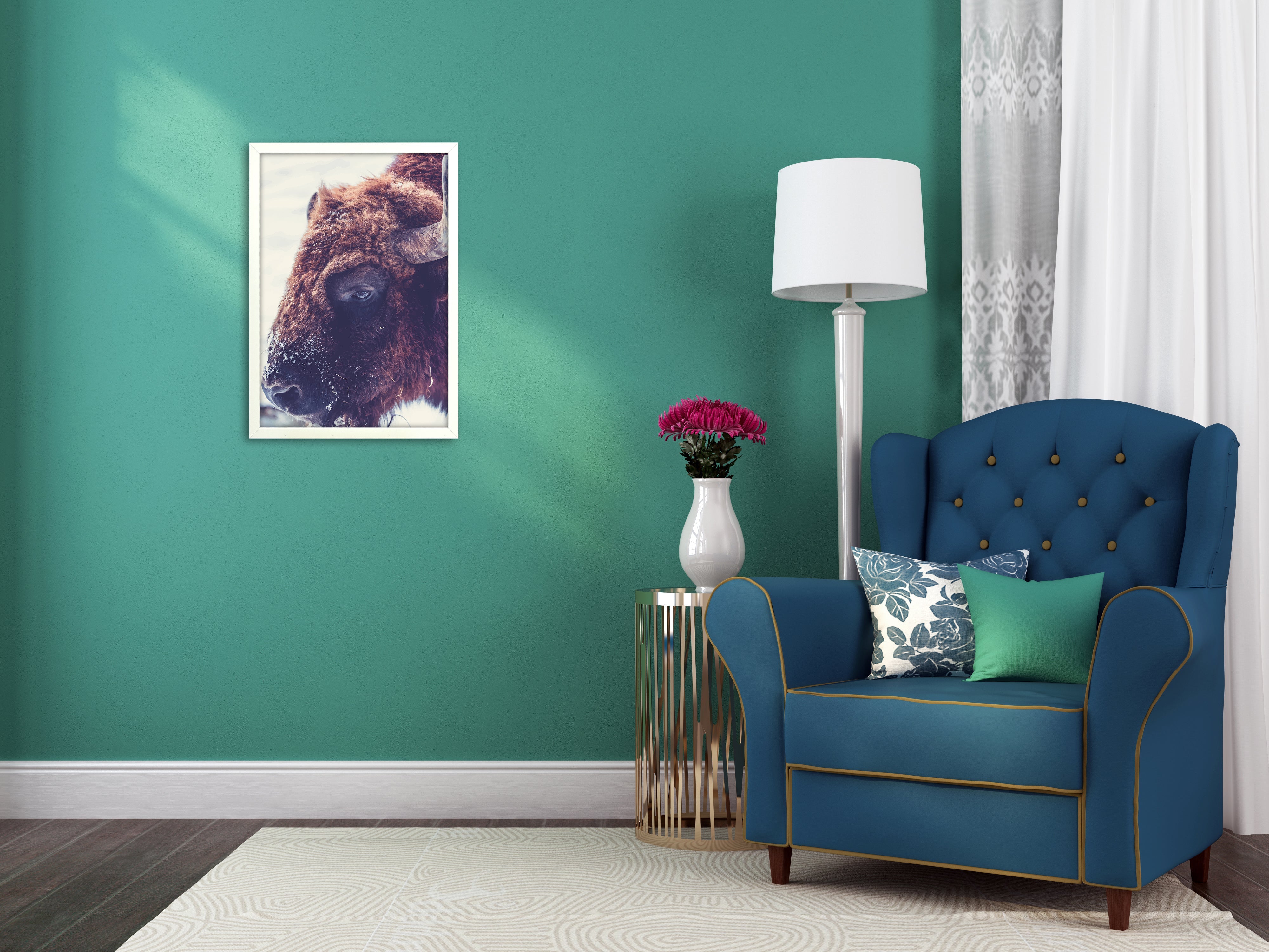 Athena Matt White Thin Block Premium Wood Picture Frame