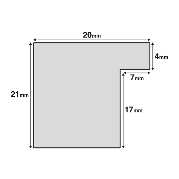 Athena Matt White Thin Block Premium Wood Picture Frame