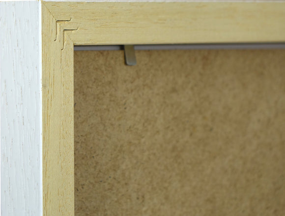 Athena White Woodgrain Block Thin Premium Wood Picture Frame