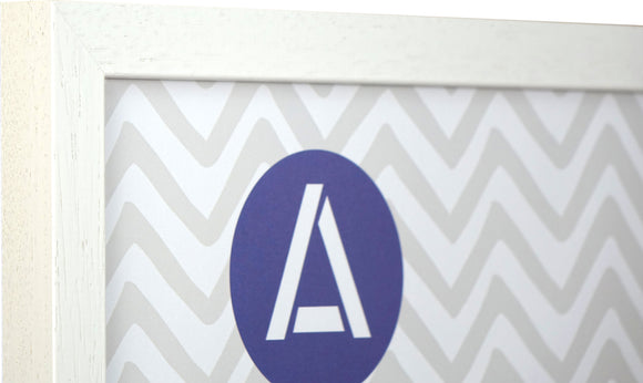 Athena White Woodgrain Block Thin Premium Wood Picture Frame